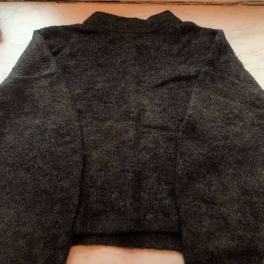 H&M Women's Dark Charcoal Mock-Neck Sweater